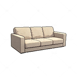 简约风米色沙发插画设计素材