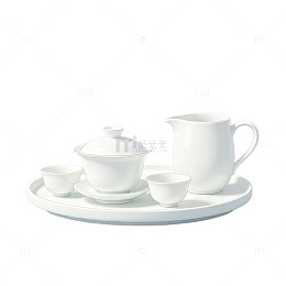 白色陶瓷茶具