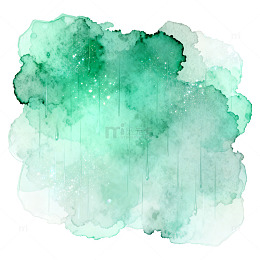 水彩风绿色晕染抽象背景设计素材