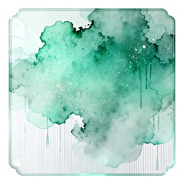 水彩风抽象绿意晕染背景设计素材