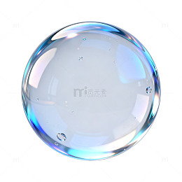 透明质感水晶球3D渲染设计素材