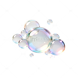 梦幻风透明泡泡光影矢量素材