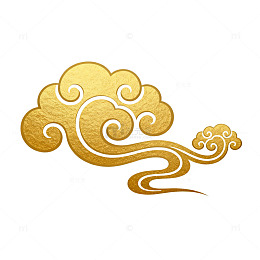 金色祥云传统纹样矢量设计素材