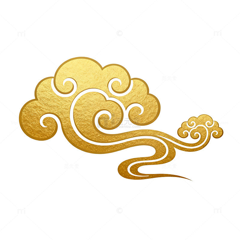 金色祥云传统纹样矢量设计素材