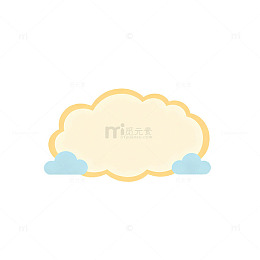 简约风卡通云朵插画设计素材