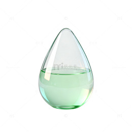 极简风水滴玻璃容器设计素材
