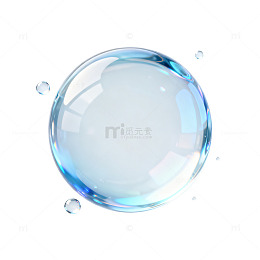 透明质感水滴气泡高清设计素材