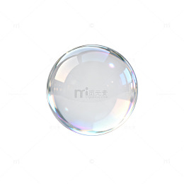 极简风透明水晶球3D渲染设计素材