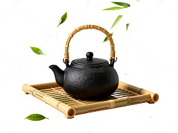 国风茶道静谧黑陶茶壶设计素材