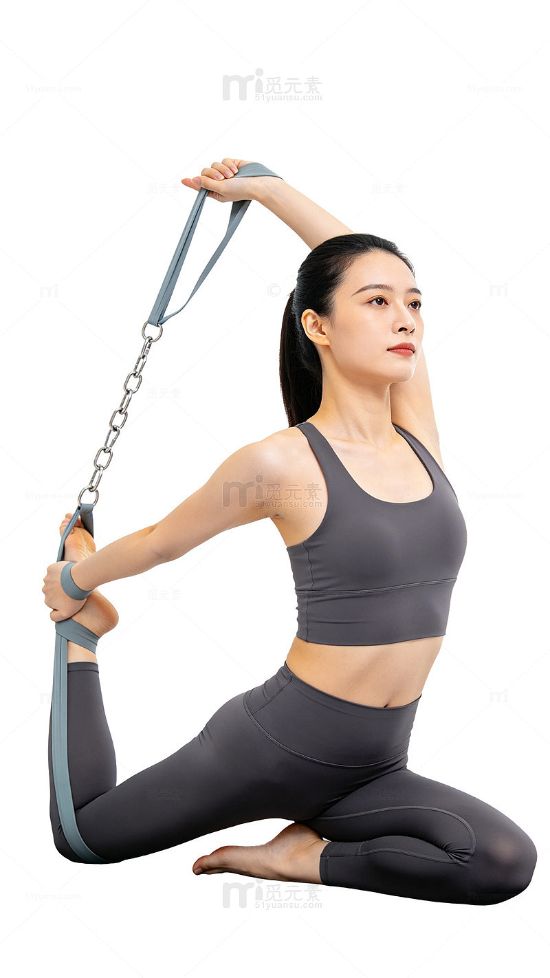 简约风健身瑜伽拉伸动作设计素材