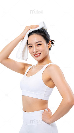 瑜伽锻炼健身女性运动写真素材