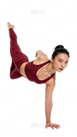 高清风瑜伽健身动作设计素材