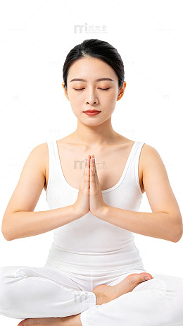 简约风冥想瑜伽人物设计素材