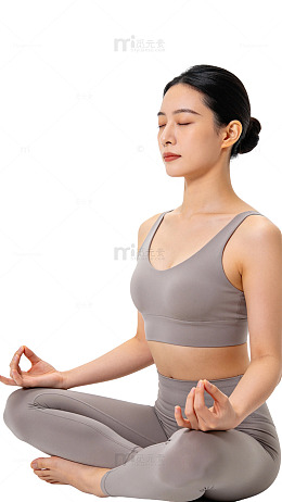 简约风瑜伽冥想女性人物素材