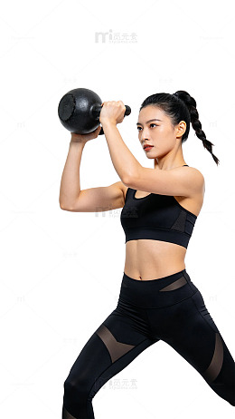健身风女性力量训练摄影素材
