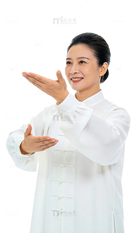写实风太极练习女性人物设计素材