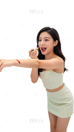 清新风时尚穿搭模特摄影素材
