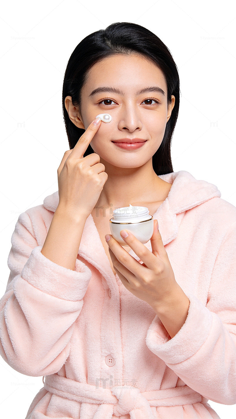 清新风护肤美容女性模特设计素材