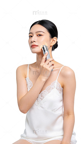 清新风女性护肤产品展示设计素材