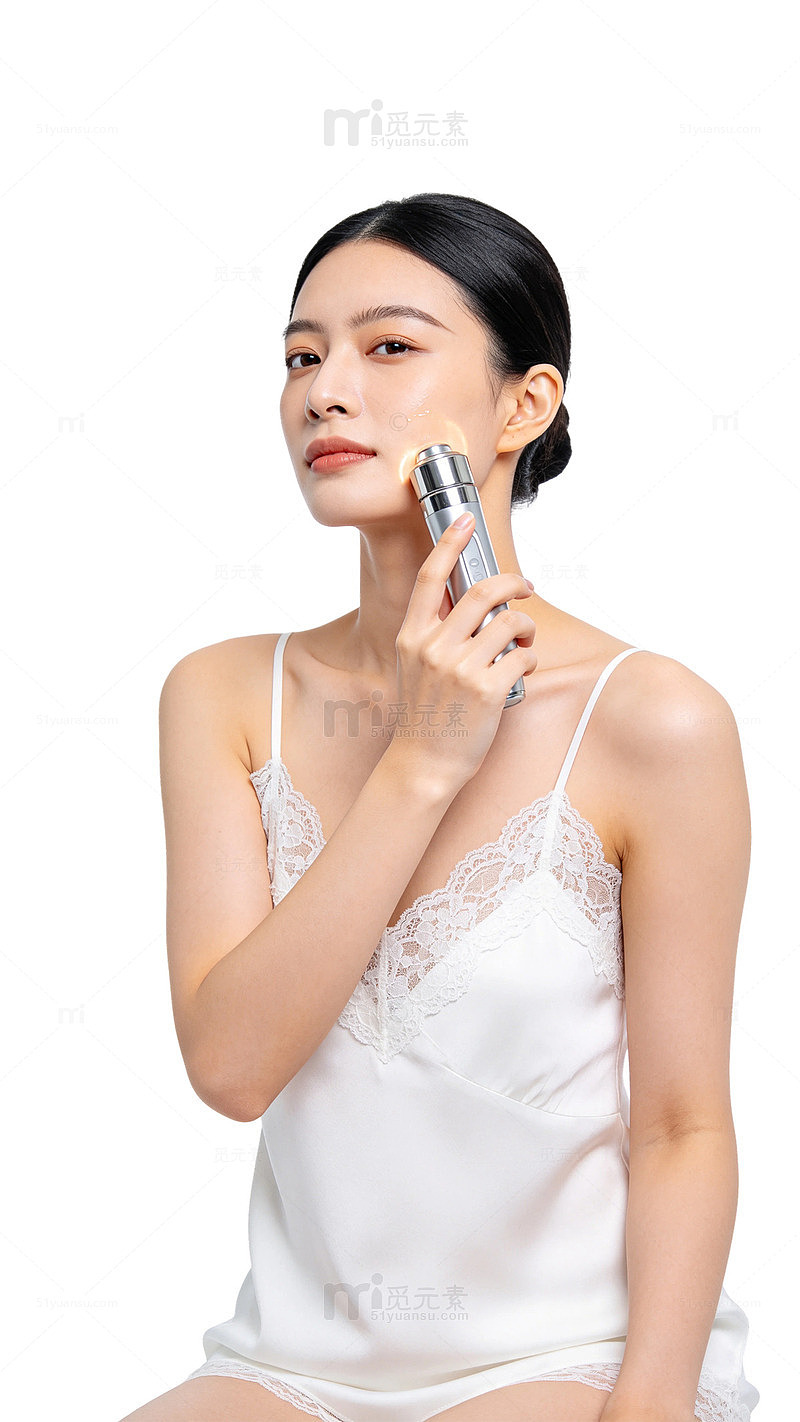 清新风女性护肤产品展示设计素材