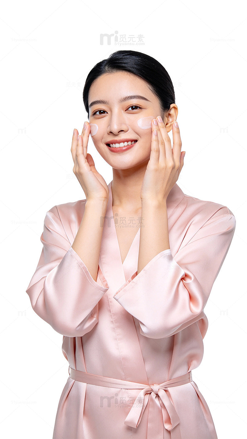 清新风护肤美女形象设计素材