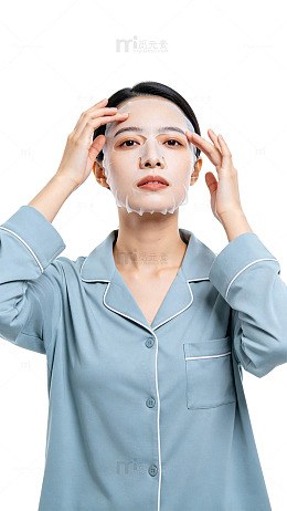 简约风女性敷面膜护肤设计素材