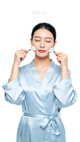 清新风美容护肤女性写真素材