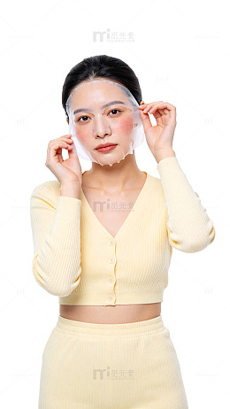 女性敷面膜护肤设计素材