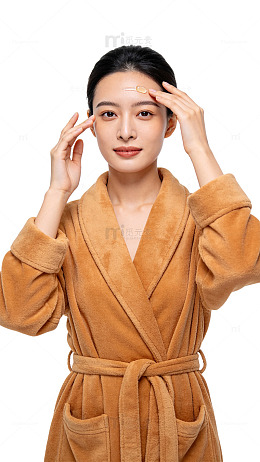 简约风女性护肤场景写真素材