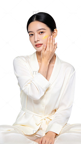 极简风女性护肤场景摄影素材