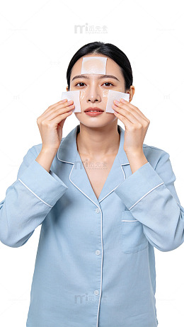 简约风护肤敷面膜女性设计素材
