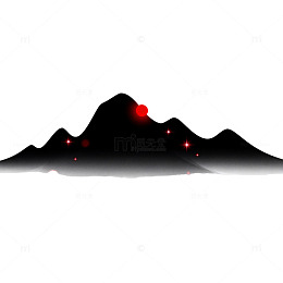 剪影风夜景山脉星空设计素材