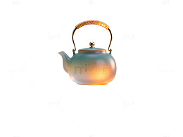 光影风茶壶静物素材