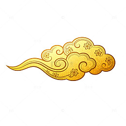 金色祥云传统纹样矢量设计素材