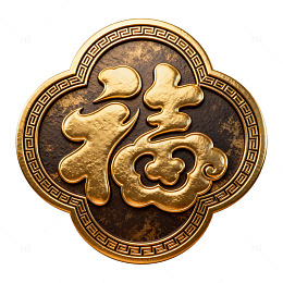 复古风福字吉祥纹样设计素材
