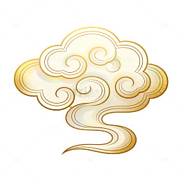 国风金色祥云纹样矢量设计素材