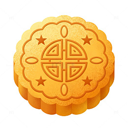 卡通风中秋传统花纹月饼设计素材