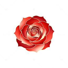 矢量风红色玫瑰花设计素材
