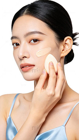女性护肤化妆棉设计素材