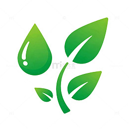 简约风绿色植物叶子图标设计素材