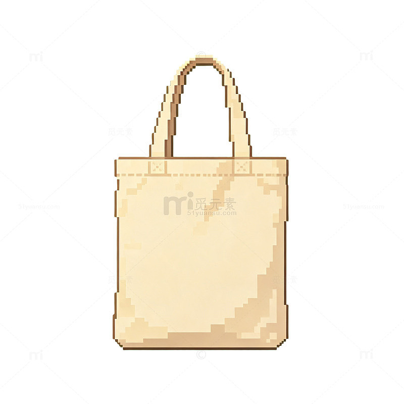 像素风简约帆布包设计素材