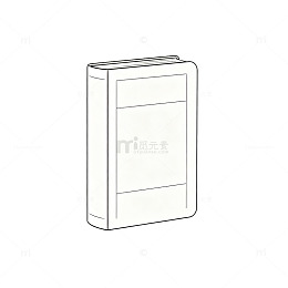 线描风书籍轮廓简约设计素材