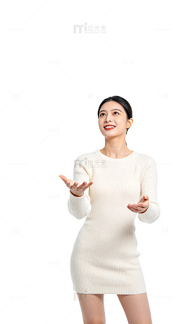 简约风女性展示手势设计素材