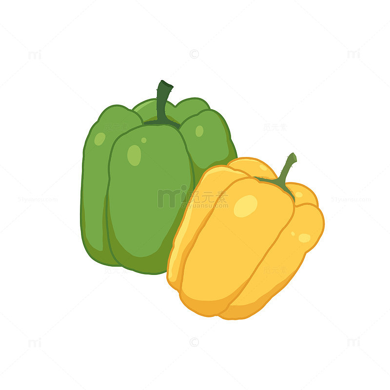 蔬菜青椒美食调味元素