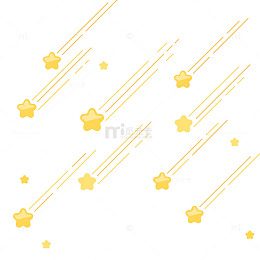 简约风金色流星星星装饰素材