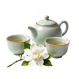 一套陶瓷茶杯茶壶