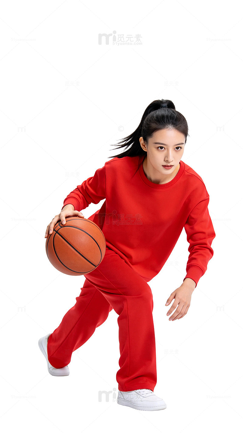 写真风篮球运动女性人物素材