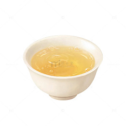 橙黄茶水白色杯子