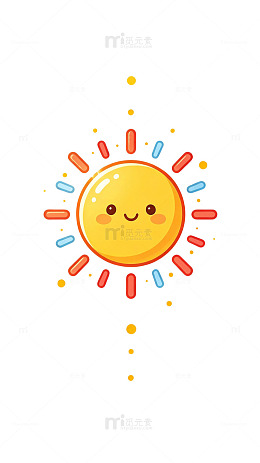 竖版太阳光芒 漂浮太阳