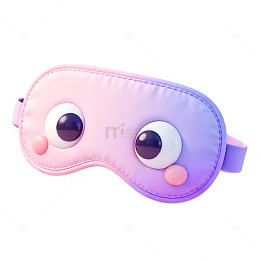 粉紫渐变立体大眼萌趣 3D 眼罩